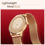 Boat Chrome Iris Fashion Round Smart Watch | 1.32" AMOLED Display | 1000 Nits | Metal Gold
