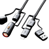 iGear OmniSpark 6-in-1 Charging Cable | 100W | Fast Charging | Black