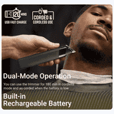 Zebronics Zeb HT201 Trimmer | 3+1 Guide combs | Multicolour
