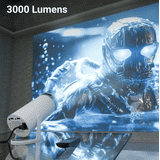 Zebronics PixaPlay 62 Projector | 3000 Lumens | White & Blue