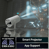 Zebronics PixaPlay 62 Projector | 3000 Lumens | White & Blue
