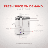 Sujata Powermatic Juicer | 900 Watts | White