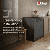 Hafele Aqua Noir Dishwasher | 13 Place Settings | Free-Standing