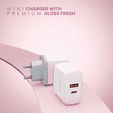 Salpido Dual Port Fast Charging Adapter | 45W | White | WC05