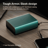 Boat Pro Energyshroom PB400 Compact Power Bank | 20000 mAh | 22.5W | Fast Charging | Emerald Green