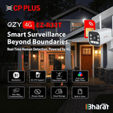 CP PLUS EZYKAM 3MP 4G Outdoor CCTV Camera | White | EZ-R33T