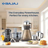 Bajaj Style Mix Mixer Grinder | 1000W | 5 Jar | Sahara Beige