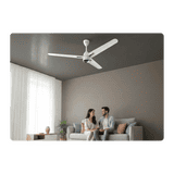 Impex BLDC Ceiling Fan | 1200 mm | Atom Glow | Matte White