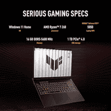 Asus Gaming laptop | AMD Ryzen 7 260 | 16GB | 1TB | Windows 11 Home |  Gray  |  FA608UH-RV112WS