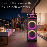 Philips Bluetooth Party Speaker with 2 Mic | Deep Bass | 500W | Black | TAX5004/94