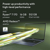 ASUS Vivobook 15 AMD Ryzen 7 | 16 GB | 512 GB | Windows 11 Home | Blue | M1502NAQ-BQ120WS