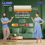 Lloyd Stunnair Inverter Split AC | 1 Ton | 5 Star | Beige & Cocoa | GLS12V6GSOQZ