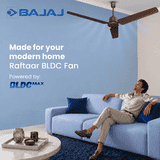 Bajaj Raftaar BLDC Ceiling Fan | 1200 mm | Coffee Brown