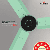Luker Size Alpha Cosmos BLDC Ceiling Fan | 1200mm | Oasis Green