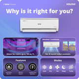 Voltas Inverter Split AC | 1 Ton | 3 Star| White | 123INV Vertis Elite