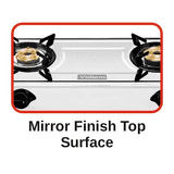 Vidiem Victor Stainless Steel Gas Stove | 2 Burner | Silver
