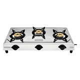 Vidiem Victor Stainless Steel Gas Stove | 3 Burner | Silver