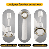Atomberg Studio Nexus Smart BLDC Ceiling Fan |1200 mm | Pearl White