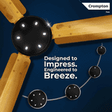 Crompton Energion Niteo Light 1200mm BLDC Ceiling Fan | Remote Control | 24 Watt | Light Pinewood