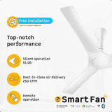 Atomberg Aris Gladius BLDC Ceiling Fan | 1200mm | Pearl White