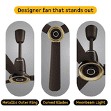 Atomberg Studio Nexus BLDC Ceiling Fan |1200 mm | Blaze Brown