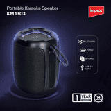 Impex Portable Karoke Bluetooth Speaker |14 W | Black | KM1303