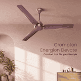 Crompton Energion Elevate 1200mm BLDC Ceiling Fan | 32W | Lustre Brown
