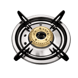 V-Guard Idalia Gas Stove | 2 Burner | Glass Top | Black