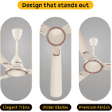 Atomberg Efficio Prime BLDC Ceiling Fan | 1200mm | Sea Sand Ivory