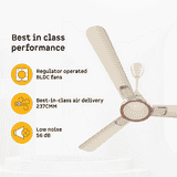 Atomberg Efficio Prime BLDC Ceiling Fan | 1200mm | Sea Sand Ivory