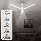 Luker Radial Glow RMT Ceiling Fan | 1200 mm | White