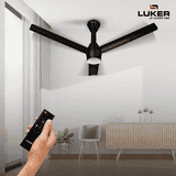 Luker Radial Glow RMT Ceiling Fan | 1200 mm | Black