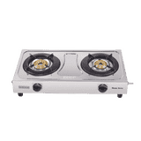 Usha Maxus Cooktop Gas Stove | 2 Burners | Silver | Gs2 001