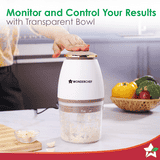 Wonderchef Nutri Chop Pearl Electric Chopper | 350 W | 700 ml | White