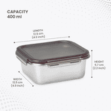 Milton Modulo Steel Square Container 450 | Silver