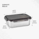 Milton Modulo Steel Rectangular Container 650 | Silver