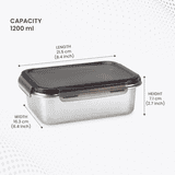 Milton Modulo Steel Rectangular Container 1300 | Silver
