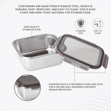 Milton Modulo Steel Square Container 450 | Silver