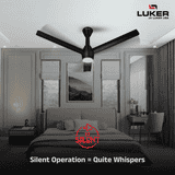 Luker Radial Glow RMT Ceiling Fan | 1200 mm | Black