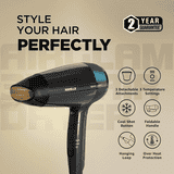 Havells Styling 3 in 1 Hair Dryer | 1200W | Multicolour | HD4161