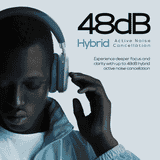 Zebronics Silencio 200T Wireless Headphones | Hybrid ANC 48dB | Dual Mic ENC | Multicolour