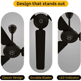 Atomberg Efficio Prime BLDC Ceiling Fan With Remote | 1200 mm | Blaze Brown