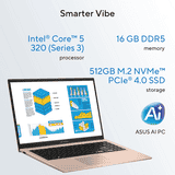 ASUS Vivobook 15 Student Laptop | Intel Core 5 320 | 16GB | 512GB | Terra Cotta | X1504MA-BQ426WS