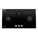 Crompton Hob Viona | 78 cm | 3 Burner | Black | VNDC783-MBL