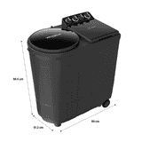 Whirlpool Semi Automatic Top Loading Ace Turbo Dry Xtraa Washing Machine | 5 Star | 8.5 Kg | Grey Dazzle