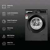 Bosch Fully Automatic Front Load Washing Machine | 12 kg | 5 Star | Grey | WGA2740RIN