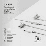 Sennheiser CX 80U Wired Type C Earphone | White