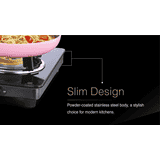 USHA Ebony Neo Slim GS3 glass cooktop | Black
