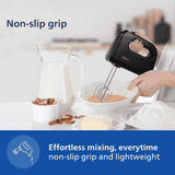 Philips Lightweight Hand Mixer | 300 W | Black | HR3705/10