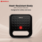 Havells Quick Crunch Sandwich Maker | 2 Slice | 800 W | Black